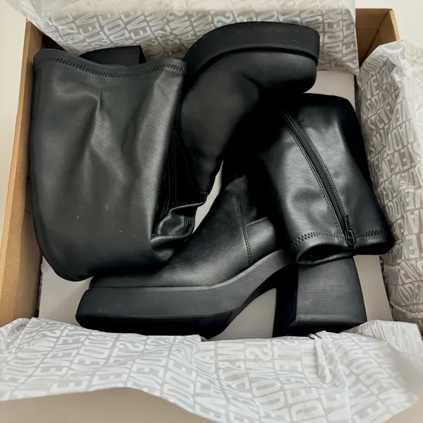 Steve Madden Berkleigh Boot Black Size 6.5 NIB - Image 6