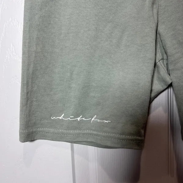White Fox Signature Bike Shorts Sage Green‎ XS Lounge Activewear Workout - Image 8