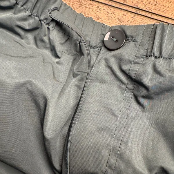EGO Black Cargo‎ Pants Elastic Waist Drawstring Hem Wide Leg Womens Size 2 - Image 4