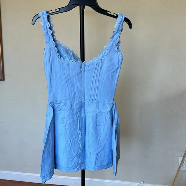 HOUSE OF CB 'Tilly'‎ Blue Pin Tuck Mini Dress NWOT size XS - Image 8