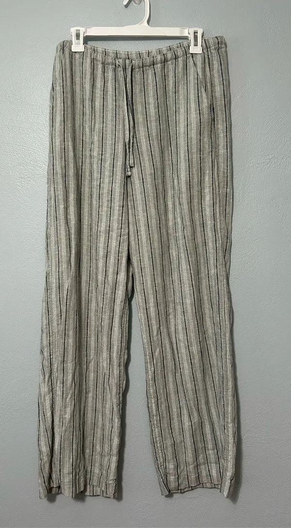 Hollister Linen-Blend Pull-On Baggy Pants || M Long - Image 3