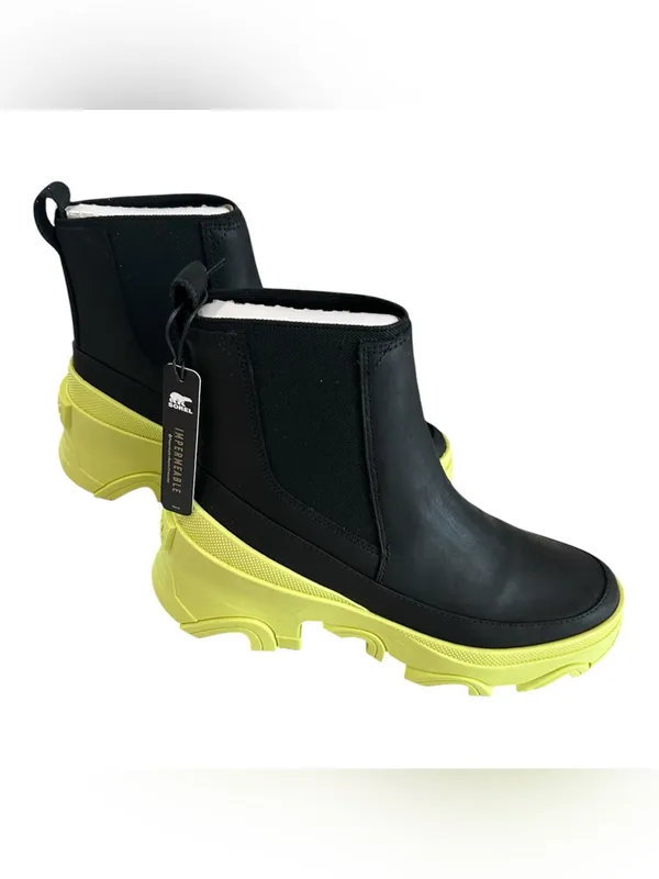 Sorel BREX Boot Chelsea Waterproof, Black/Yellow size 7.5, NEW WITH BOX - Image 4
