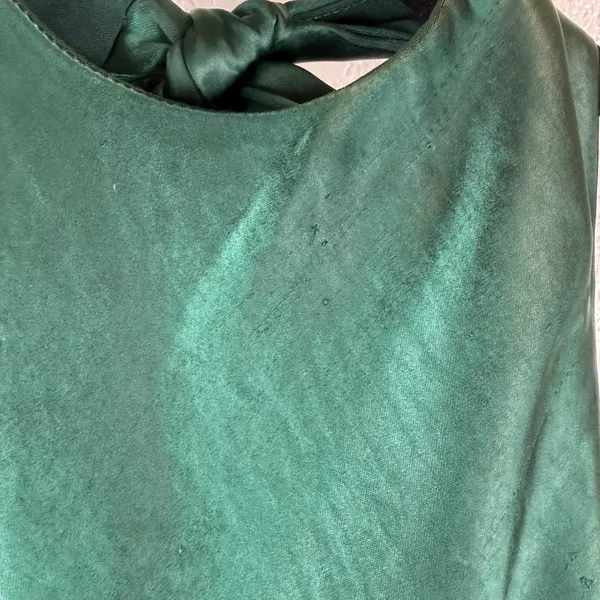 Selfie Leslie Satin Halter Bodycon Mini‎ Dress Jade Emerald Green Holiday Party - Image 3