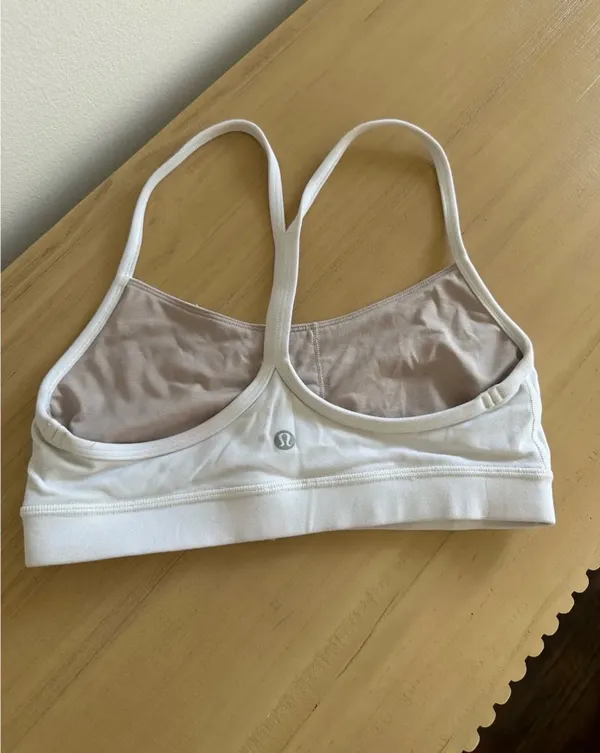 Lululemon Flow Y Bra Nulu 6 White - Image 3