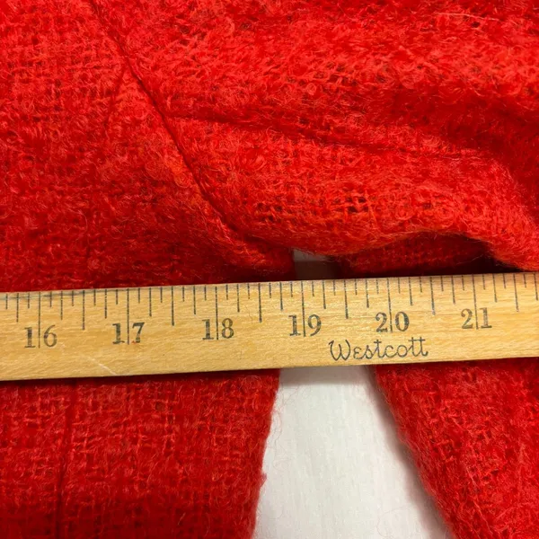 J.Crew Peacoat Red Mohair Wool Blend Double Breasted Jacket Retro Classic Work 6 - Image 7