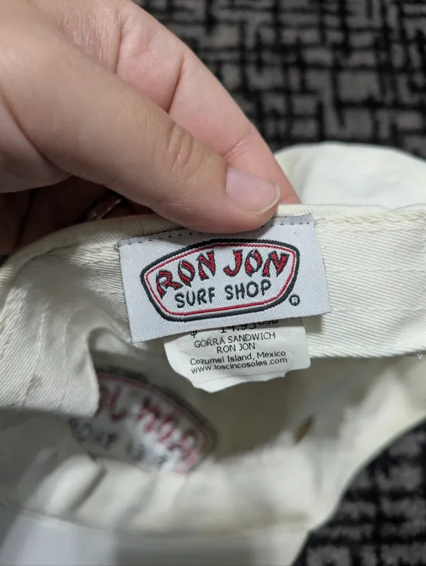 Ron John Surf Shop White Adjustable Cap Red - Image 6
