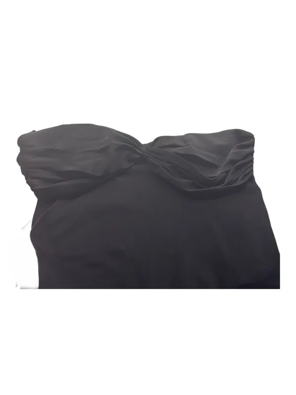 Beginning Boutique Strapless Satin Black Maxi Dress - Image 3