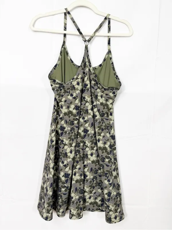 Outdoor Voices The Exercise Dress Tennis Athletic Tea Tree Floral Olive Green - Image 4