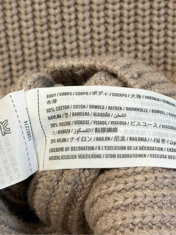 Abercrombie & Fitch Mock Neck Sweater Vest Size Medium Tan Brown Neutral - Image 7