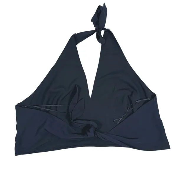 Abercrombie & Fitch Deep V Halter Crop Top Size XL Black Sexy Going Out Clubwear - Image 3