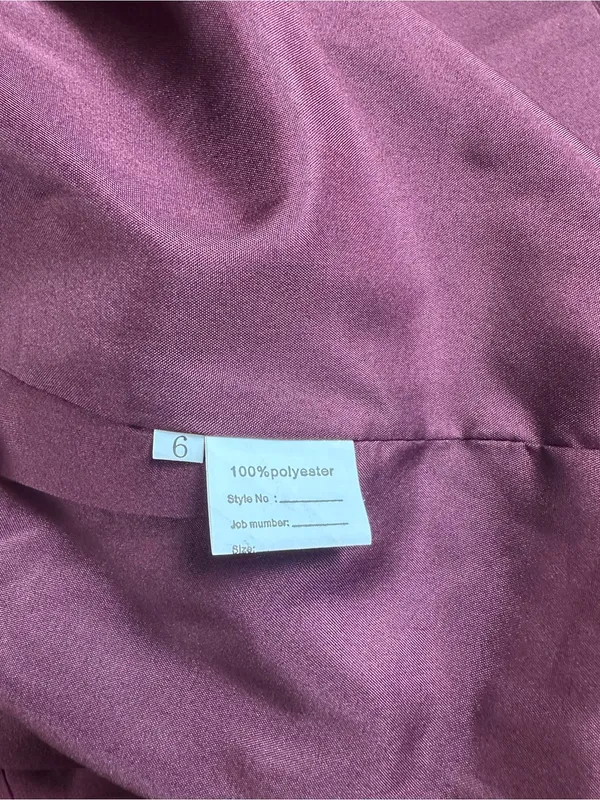 Witness of Love Strapless, Structured Mini Dress w/Chiffon Overlay Wine 6 NWT - Image 9