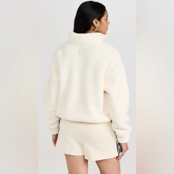 Sweaty Betty Canyon Fleece Zip Up Lily White Full Zip Sherpa US Size 6 - Image 2