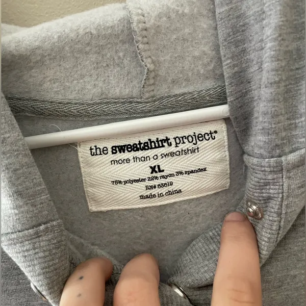 Basic gray hooded sweater Size XL - Image 7