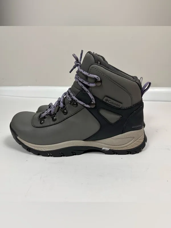 Columbia Yoncalla Mid Waterproof Hiking Boots Women’s 8.5 Gray Purple YL1090-008 - Image 3