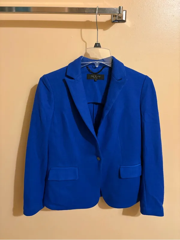 Rag & Bone Lexington Wool Blazer in Blue - Image 3