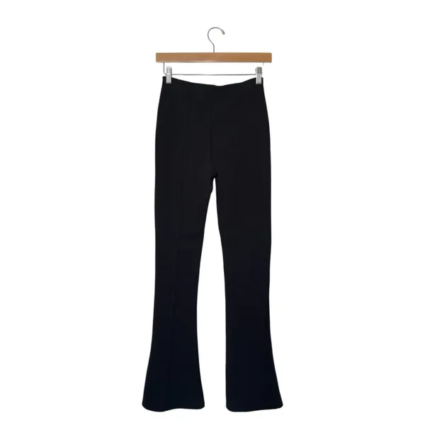 Zara Small Black Contouring Stretch Flare Trouser Dress‎ Pants Minimalist Y2K - Image 2