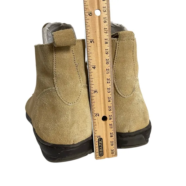 Lands End Womens‎ 9.5 B Camel Brown Suede Lace Up Moc Toe Chukka Ankle Boots - Image 9