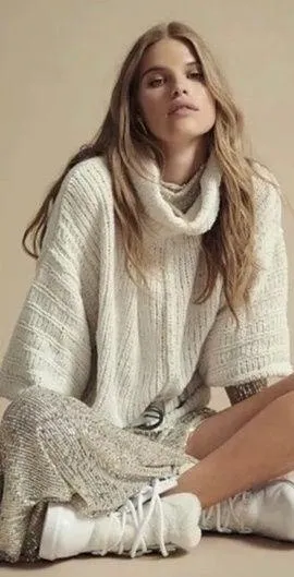 free People be yours cowl neck turtleneck sweater - Image 2