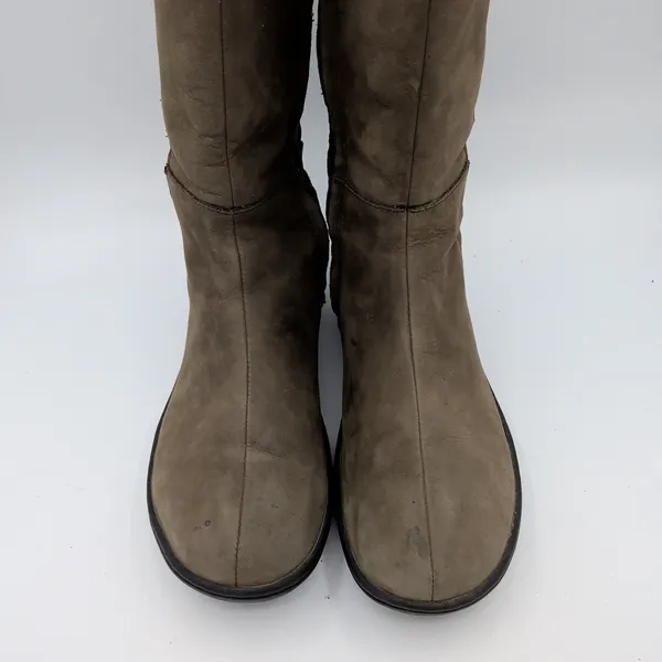 Teva Figueroa Women's Tall Winter‎ Boots Fur Lined Lace Up Taupe Suede Size 8 - Image 5