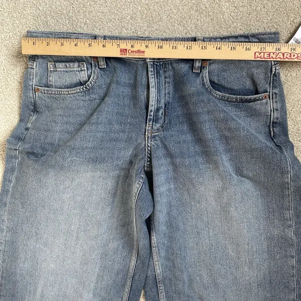 Old Navy Low Rise Baggy Wide Leg Denim Jeans Pants Cotton Blend Blue Size 12 - Image 11