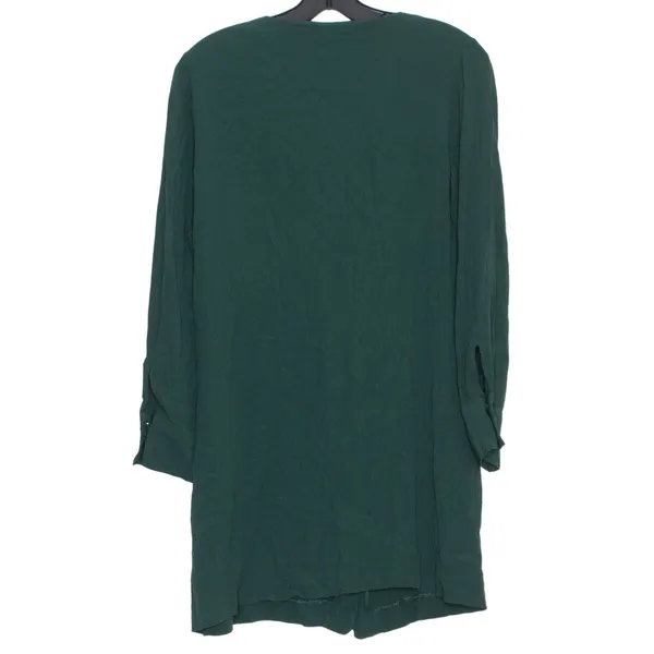 Madewell Shirt Dress Button Up Tunic Flowy Boho Cottagecore Minimalist Green‎ S - Image 3