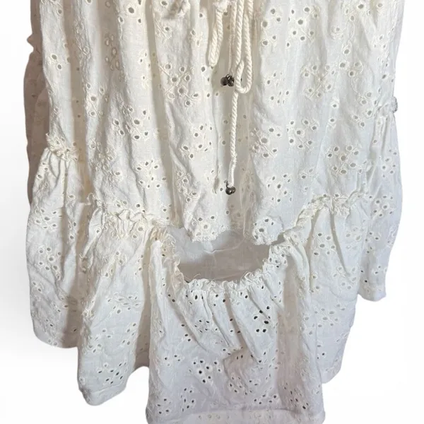 NWT Womens Olivaceous White Eyelet Style Spring Halter Dress - Sz M - Image 4