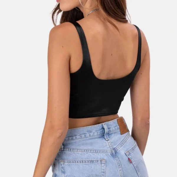 Adika Slick Satin Finish Crop Top - Image 4