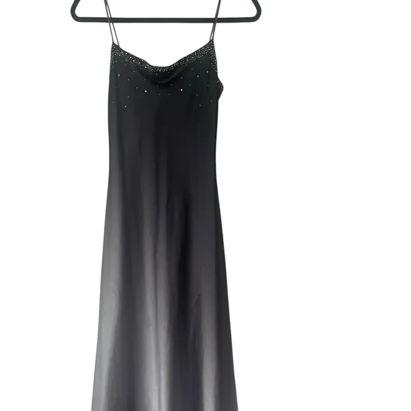 JUMP‎ Y2k Junior's Size 3/4 Bedazzled Whimsigoth Ombre Purple Maxi Prom Dress - Image 5