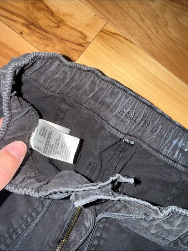 American Eagle Outfitters Black Drawstring Jogger Pants - Image 3