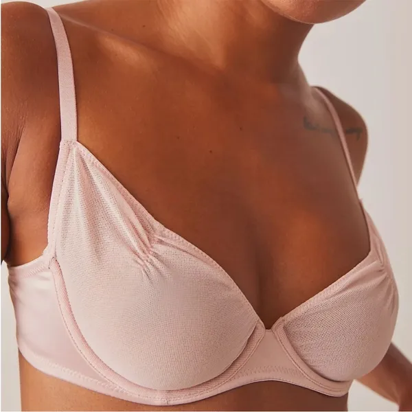 Free People Heart Throb Underwire Bra Silver Pink Women Size Medium NWT - Image 3