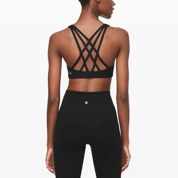 Lululemon Bring The Energy Bra Size 6 B/C Cup Black Yoga Running Workout Pilates - Image 2
