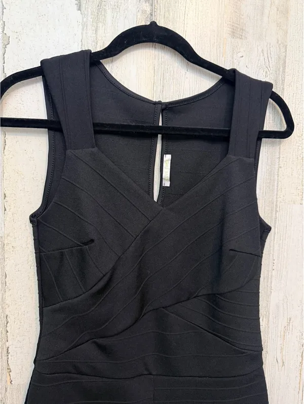 Olive Tree Women's Regular Medium Black Bandage Romper - Image 2