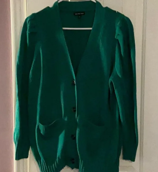 Who What Wear Green Women's Cardigan Sweater SZ L NWOT - Image 2