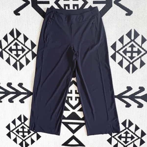 Athleta Cosmic Wide Leg Pants in Black Size 12 - Image 6