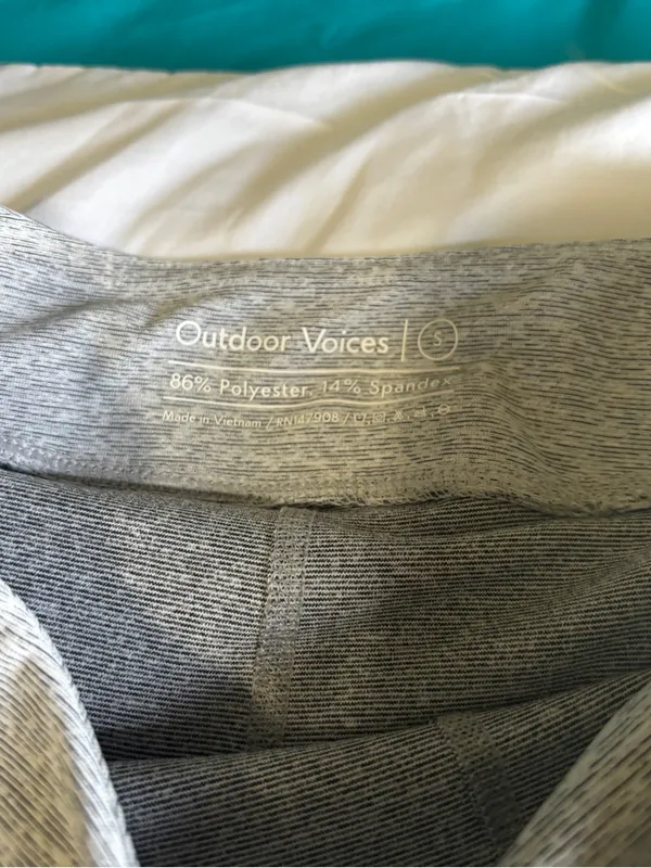 Outdoor Voices Heather Gray Textured Compression Wrap Athletic Skort Size S - Image 3