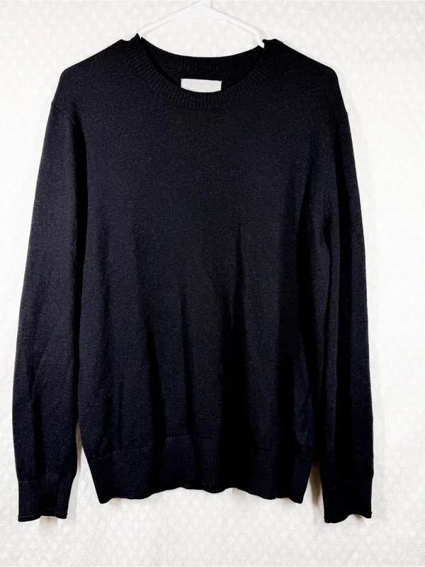 Everlane Black Organic Cotton Crewneck Sweater - Image 2