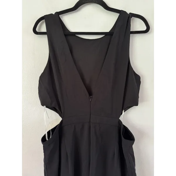 NWT Lulus Moments to Remember Black Sleeveless Wide-Leg Cutout Jumpsuit Size XL - Image 7