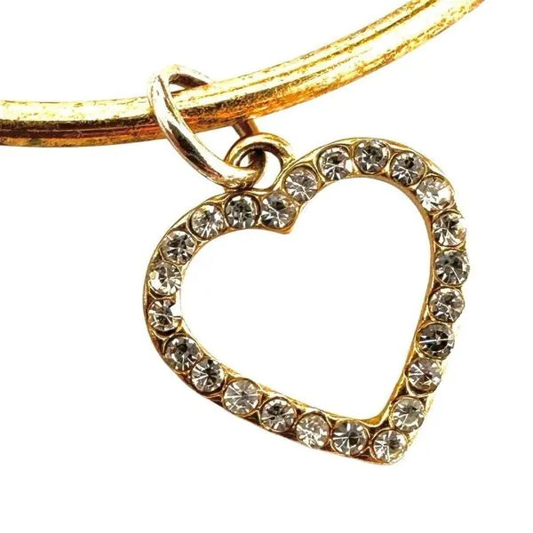 Hard Rock Cafe rhinestone heart bangle bracelet - Image 7