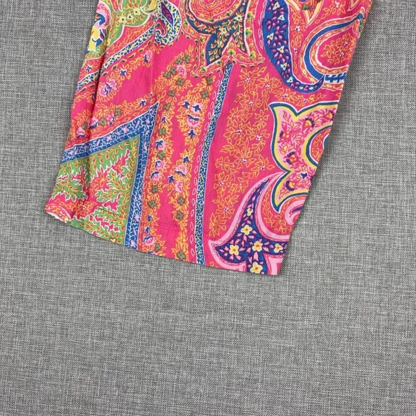 Lauren Ralph Lauren Paisley Capri Pants Womens Medium Elastic Waist - Image 9