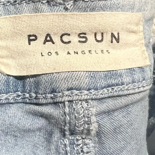 Pacsun Girl's High Waisted Denim Shortie Shorts Blue Size 23 - Image 7