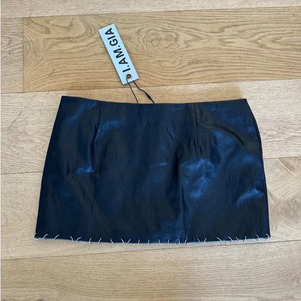 I.AM.GIA - Sid Faux Leather Mini Skirt in Black - Image 3