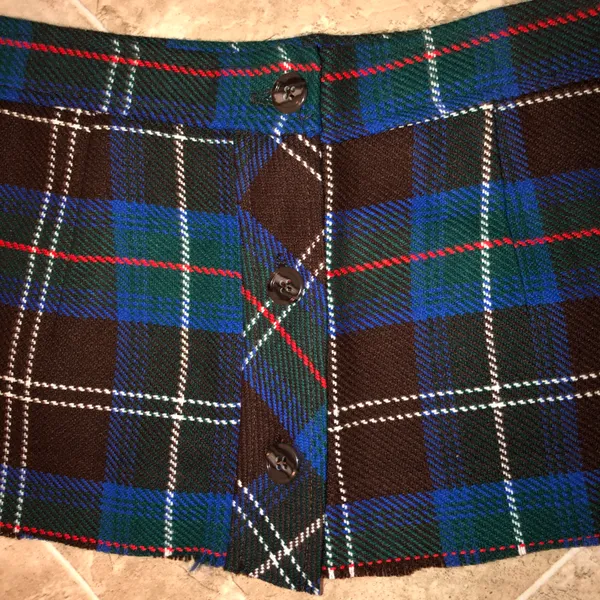 Vintage Micro Mini Plaid Skirt Small - Image 7