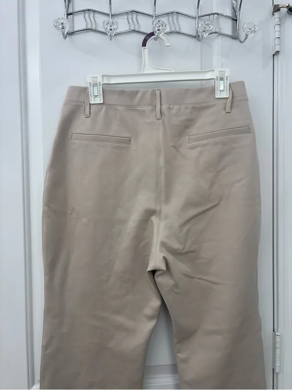 Quince ultra stretch ponte straight leg pants ecru large - Image 5
