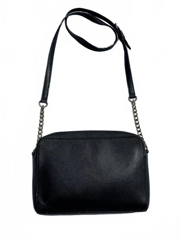 Michael Kors Black Pebbled Leather Crossbody Bag Shoulder Chain Purse Medium MK - Image 2