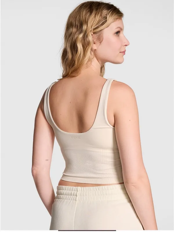 PINK - Victoria's Secret Seamless cream tank - Image 5