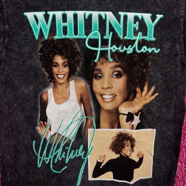 Whitney Houston My Love is Your Love Collage Dance Pop Tee M - Image 2