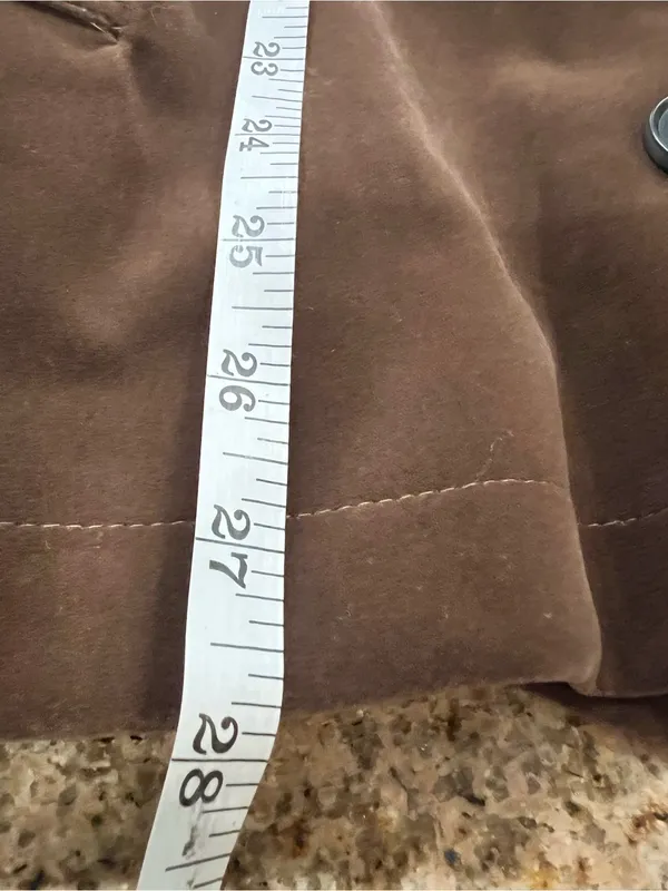 Commense Lapel Oversized Faux Suede Jacket NWT Large Dark Brown Double Breasted - Image 8
