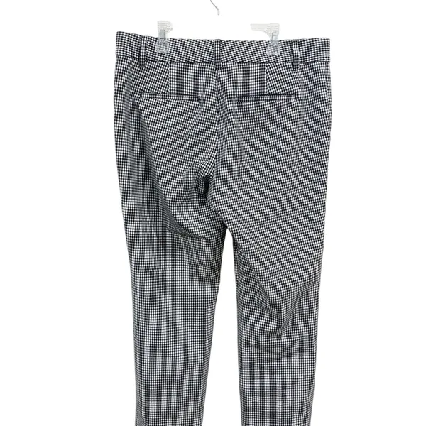 Ann Taylor Devin Gingham‎ Pants Size 8 Black White Stretch Workwear Preppy Chic - Image 2