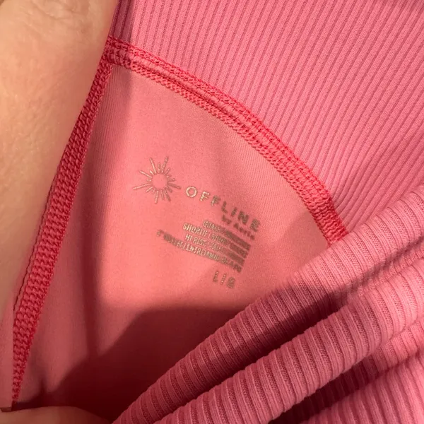 Pink Aerie ribbed biker Athletic Shorts‎ - Image 2