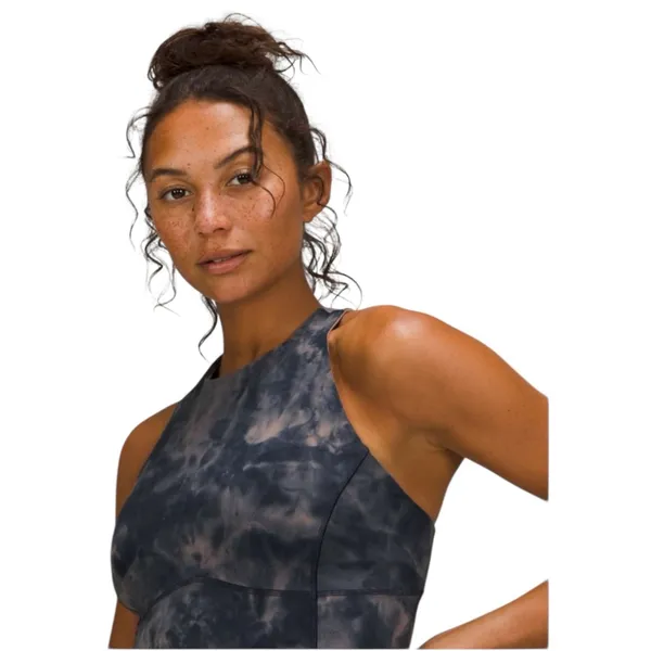 Lululemon key to balance crop high neck tank top diamond dye lunar rock size 14 - Image 3